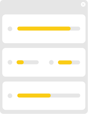 chart with progress bars
